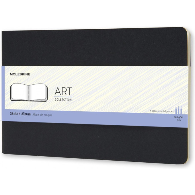 Блокнот для рисования MOLESKINE Cahier Sketch Album Large, нелинованный, чёрный ARTSKA3