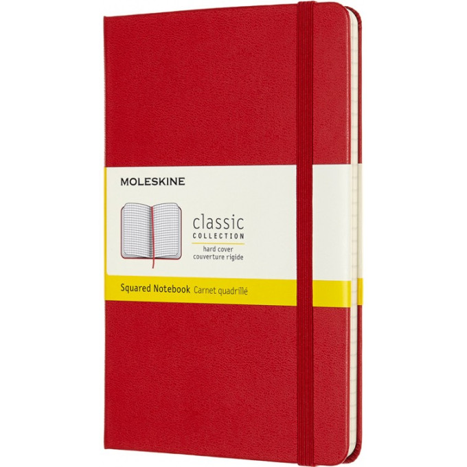 Блокнот MOLESKINE Classic Medium в клетку, красный QP051F2